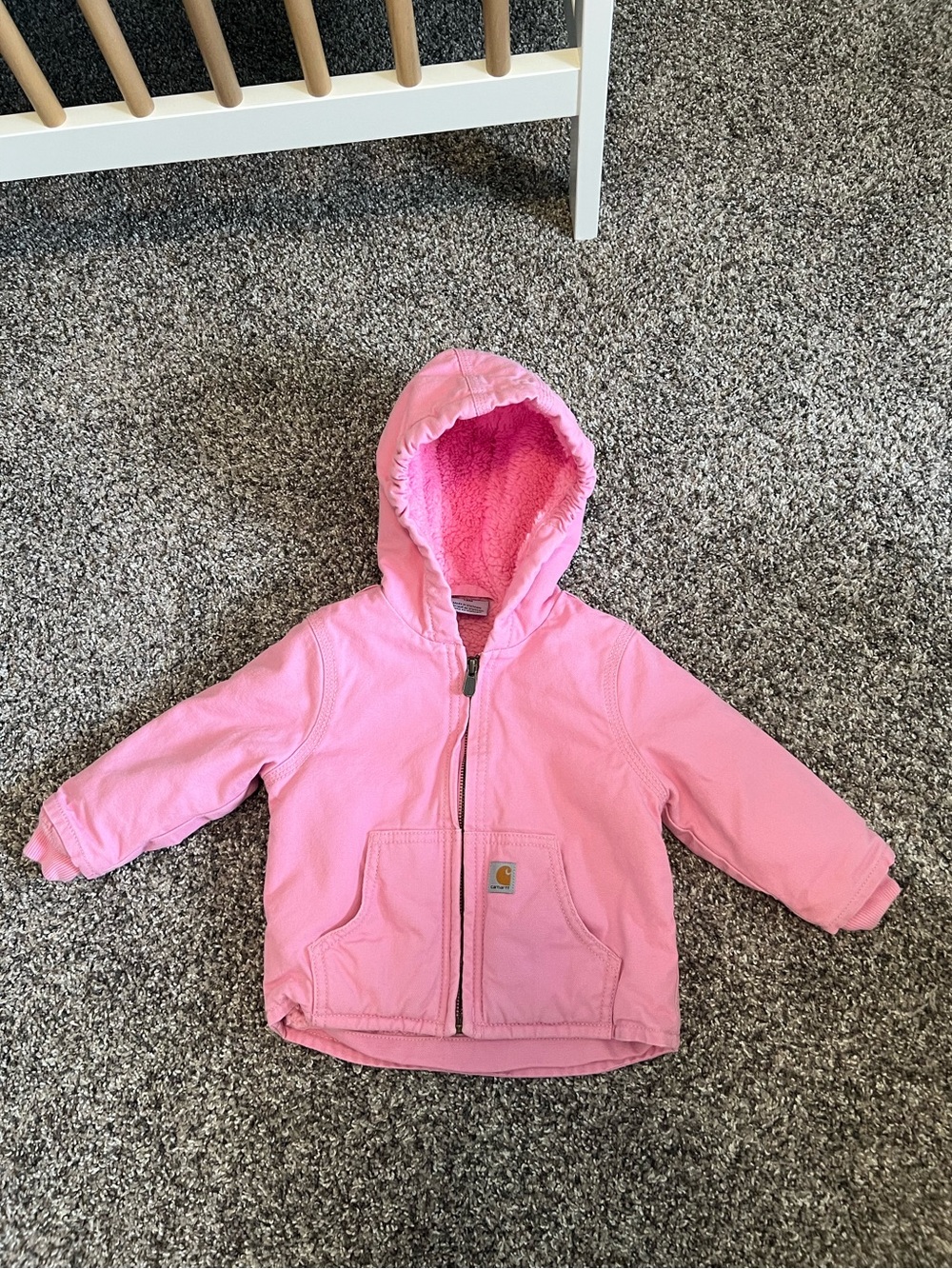 Pink Toddler Carhartt Jacket Sherpa Lining - 12 Months